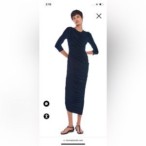 Norma Kamali Long Sleeve Gown-Midnight